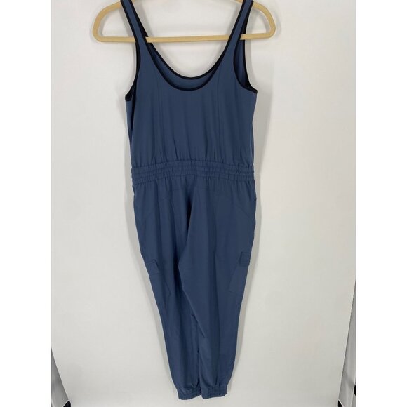 ATHLETA IRON BLUE UNBOUND JUMPSUIT ROMPER MEDIUM ZIP POCKETS - Picture 5 of 6